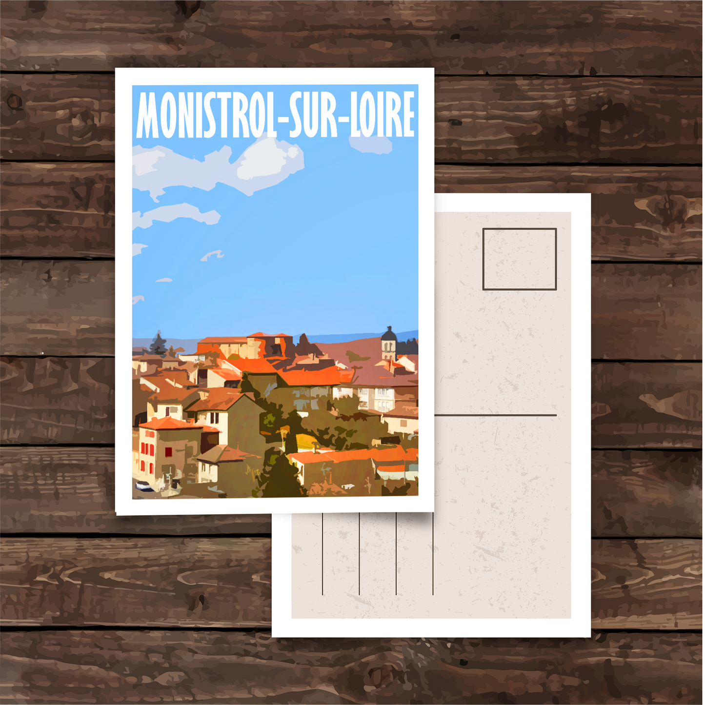 Lot de 10 CARTES POSTALES ou 10 MINI AFFICHES de Monistrol-sur-Loire